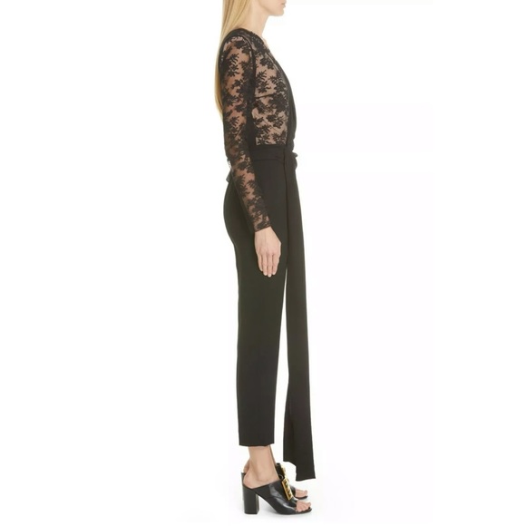 🖤 GIVENCHY Romantic Lace Draped Jumpsuit 44/12 - Picture 8 of 12